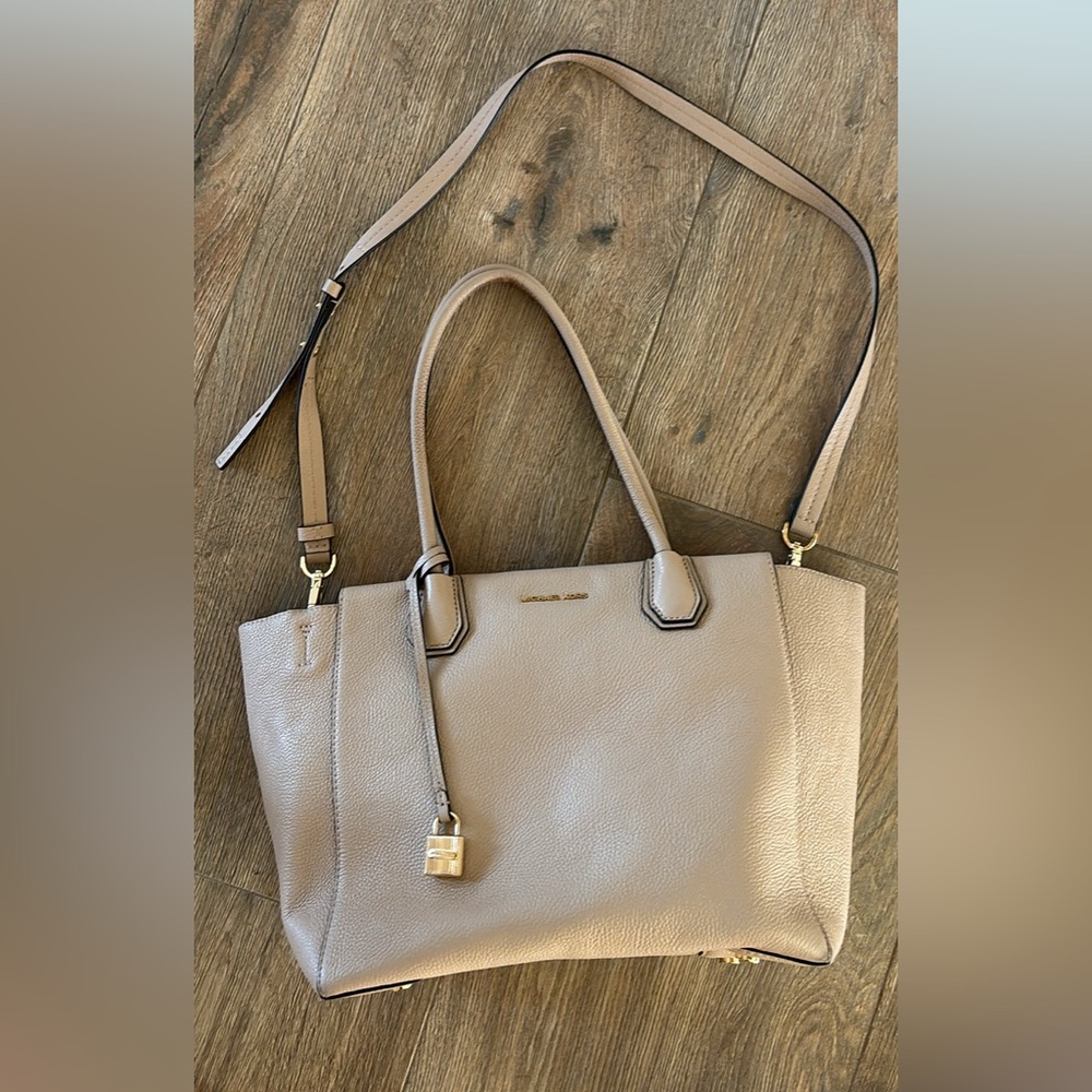 Michael Kors Bone Leather Large Tote Bag